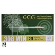 GGG - MUNITION - CAT C - 7.62 - 308WIN - 168 GR - FMJ - NOSLER - GGG308168 - X20