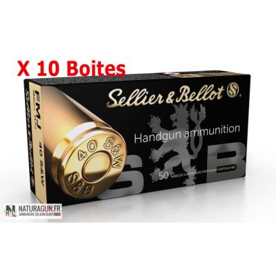 SELLIER & BELLOT - MUNITION - CAT B - 40 S&W - 180 G - FMJ - 3038 - X500