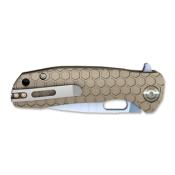 HONEY BADGER - COUTEAU PLIANT - FLIPP. MEDIUM TAN - 81MM - MANCHE FRN - 01HO006