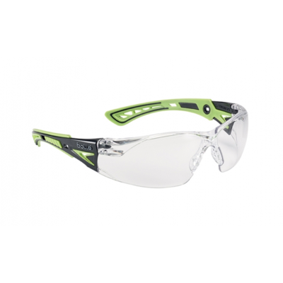 BOLLE - LUNETTE PROTECTION - SAFETY RUSH+ - INCOLORE - VERT NOIR - PLATINUM