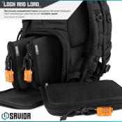 SAVIOR - HOUSSE - SAC A DOS - 3 ARMES DE POING - NOIR - BP-3IN1-COMPACT-BK*