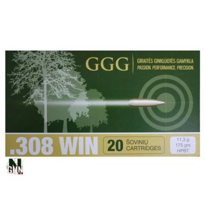 GGG - MUNITION - CAT C - 7.62 - 308WIN - 175 GR - FMJ - GGG308175 - X20