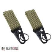 NATURAGUN® - MOUSQUETON - HAUTE RESISTANCE - NYLON - CLEF CROCHET - OLIVE