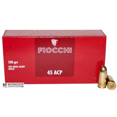 FIOCCHI - MUNITION - CAT B - 45 ACP - 230 G - 14.9 G - FMJ - FI701148 - X50