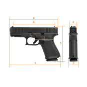 GLOCK - PISTOLET - CAT B - 19 GEN 5 FS - 9MM - BLACK - 47658