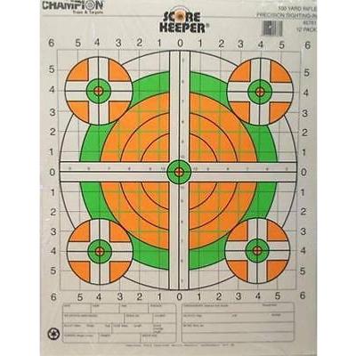 SCORE KEEPER - CIBLES - FLUO - 46 x 35CM - ORANGE + VERT - 51400712 - X12