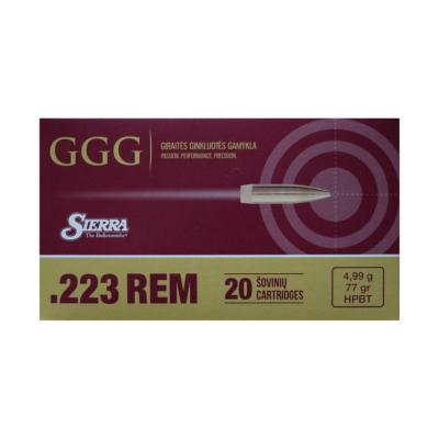 GGG - MUNITION - CAT B - 223 / 5.56 - 77 GR - FMJ - SIERRA - GGG55677 - X20