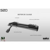 SAKO - CARABINE - CAT C - S20 HUNTER - CERAKOTE - 308 - 5 CPS - 61CM - 32502215