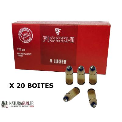 FIOCCHI - MUNITION - CAT B - 9MM- 124 GR - 8G - FMJ - FI709354 - X1000