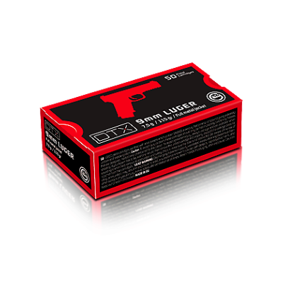 GECO - MUNITION - CAT B - 9MM - 115 GR - 7.5 G - FMJ DTX - 2417957 - X50