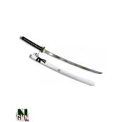 NATURAGUN® - KATANA - FORGE - BLANC TRESSAGE NOIR -LAME TRANCHANTE - 76CM - K166