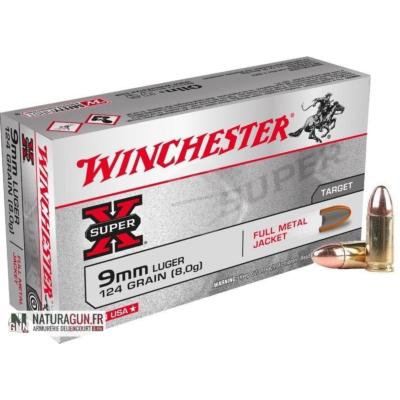 WINCHESTER - MUNITION - CAT B - 9MM - 124 GR - 8G - FMJ - CW9MM124 - X50