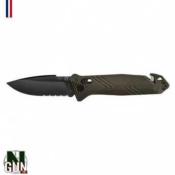 TB OUTDOOR - COUTEAU PLIANT - CAC - PA6 - ARMEE FR - KAKI + BOITE - 11060049