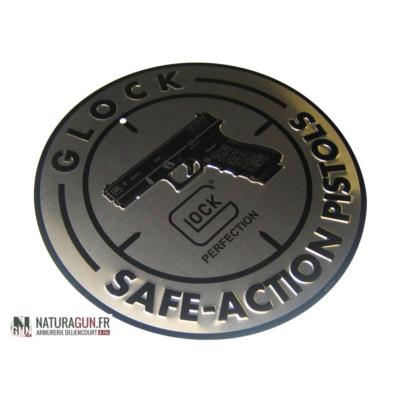 GLOCK - GOODIES - PANNEAU GLOCK - ALU - SAFE ACTION - DIAM 30 CM - 2446