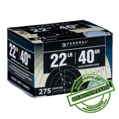 FEDERAL - MUNITION - CAT C - 22LR - 40GR - HIGH VELOCITY - LRN - 62100262 - X275