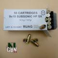 GECO - MUNITION - CAT B - 9MM - SUBSONIC - 147GR - 9.5G - HP SX - 2412534 - X50