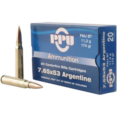 PPU - PRVI PARTIZAN - MUNITION - CAT C - 7.65x53 ARGENTINE - 180 GR - SP BT- X20