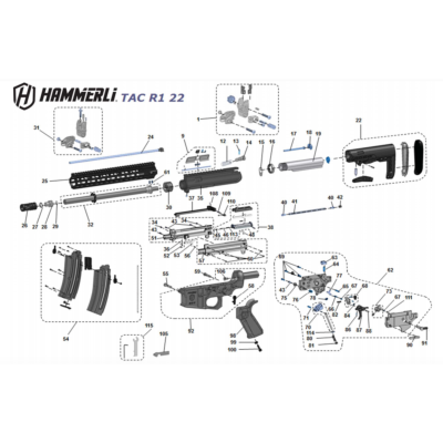 HAMMERLI - HAUSSE - CAT D - TAC R1 + AR15 - FRONT SIGHT - BLACK - 576.76.20