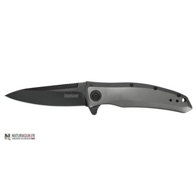 KERSHAW - COUTEAU PLIANT - GRID - LAME 94MM - MANCHE ACIER - CLIP REV. - KW2200