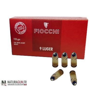 FIOCCHI - MUNITION - CAT B - 9MM- 124 GR - 8G - FMJ - FI709354 - X50