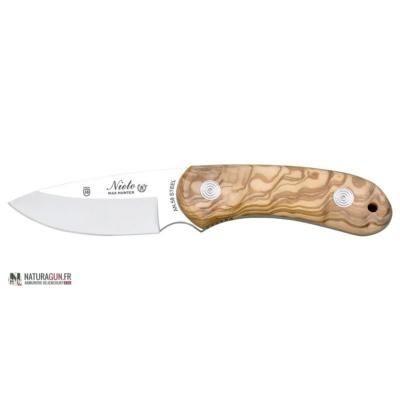 NIETO - COUTEAU FIXE - MAX HUNTER - OLIVIER - LAME 80MM - ETUIS CUIR - NI1055