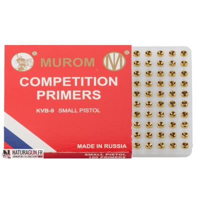 MUROM - AMORCES - COMPETITION PRIMERS - SMALL PISTOL - SP - KVB-9 - R6100 - X100