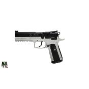 AZ - PISTOLET - CAT B - AZ-P1 - 9MM - BI-COLOR INOX / NOIR - 17 CPS - AZP1_S