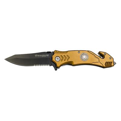 BOKER MAGNUM - COUTEAU PLIANT - ARMY RESCUE - LAME 86MM - MANCHE ALU - 01LL471