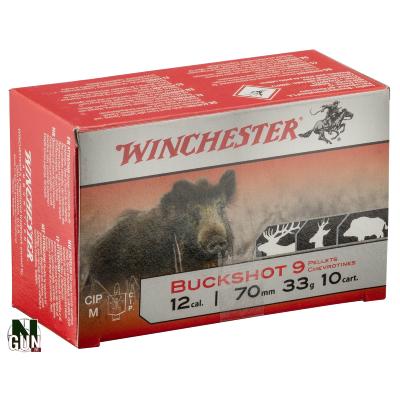 WINCHESTER - MUNITION - CAT C - 12 - BUCKSHOT - CHEV. - 9 PLBS- CHBS12P9G - X10