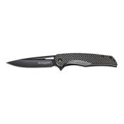 BOKER MAGNUM - COUTEAU PLIANT - BLACK - MANCHE CARBONE - LAME 90MM - 01RY703