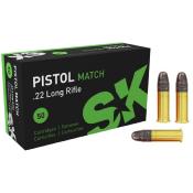 SK - MUNITION - CAT C - PISTOL MATCH - 22LR - 420114 - X50