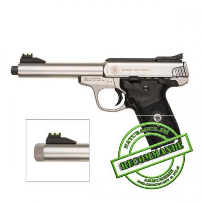 S&W - PISTOLET - CAT B - VICTORY - FILETE - 22 LR - INOX - 11 CP - 5.5" - 777624