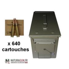 GGG - MUNITION - CAT C - 7.62 - 308WIN - 147 GR - FMJ - CAISSE ACIER - X640