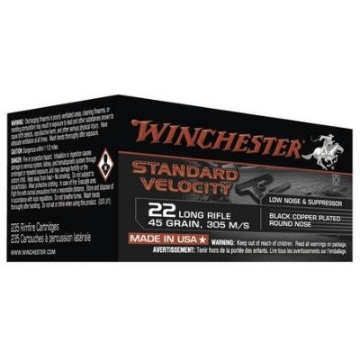 WINCHESTER - MUNITION - CAT C - 22LR - STD V. SUPPR. - 45G - CS22LRTSVE - X235