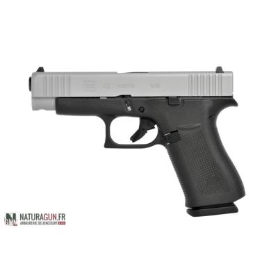 GLOCK - PISTOLET - CAT B - 48 - GEN 5 - 9MM- SLIM- SILVER SLIDE - 10CPS - 015101
