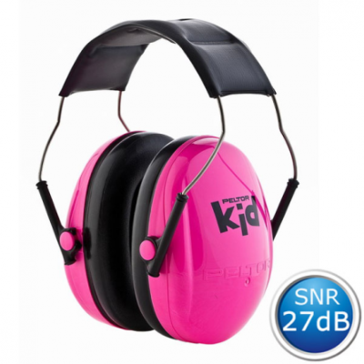 PELTOR - CASQUE - PASSIF - ENFANT FILLE - KID - ROSE NEON - SNR 27DB - H510A K