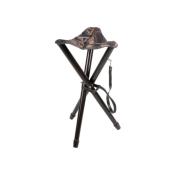 JANUEL - ASSISE - TREPIED - CUIR + TOILE CAMO - HAUT 65CM - GOF40027