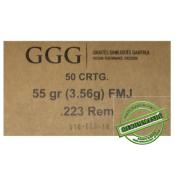 GGG - MUNITION - CAT B - 223 / 5.56 - 55 GR - FMJ - CAISSE - GGG55655 - X1000