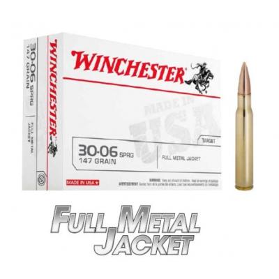 WINCHESTER - MUNITION - CAT C - 30.06 SPRG - 147 GRAIN - FMJ - CUSA3006 - X20*