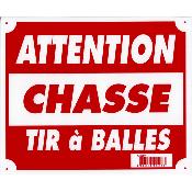 NATURAGUN® - PANCARTE - AKYL - ATTENTION CHASSE TIR A BALLE - A50880