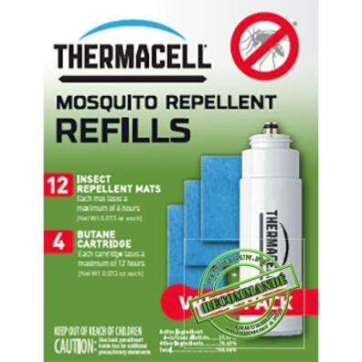 THERMACELL - ANTI MOUSTIQUES - PACK RECHARGE 48H+7H - 12 PLAQ. - 4 CART. - THR4